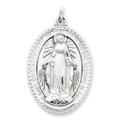Miraculous Medal Sterling Silver QC5525, MPN: QC5525, 191101183126