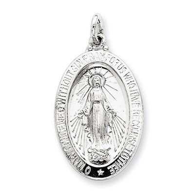 Miraculous Medal Sterling Silver QC5516, MPN: QC5516, 191101183034