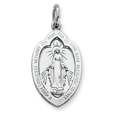 Miraculous Medal Sterling Silver QC5506, MPN: QC5506, 191101182945