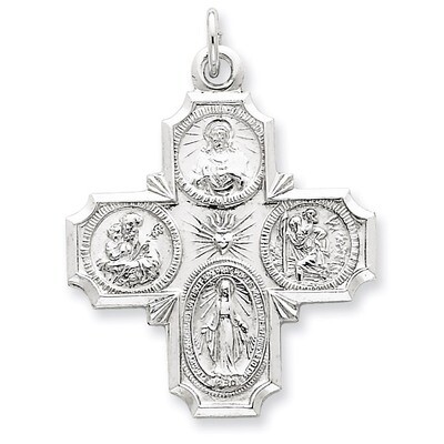 4-way Medal Sterling Silver QC5807, MPN: QC5807, 191101184192