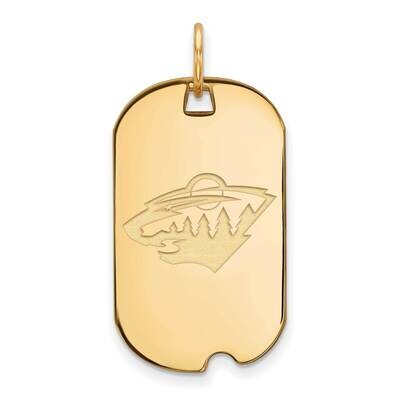 Minnesota Wild Small Dog Tag Gold-plated Sterling Silver GP032WIL, MPN: GP032WIL, 191101154324