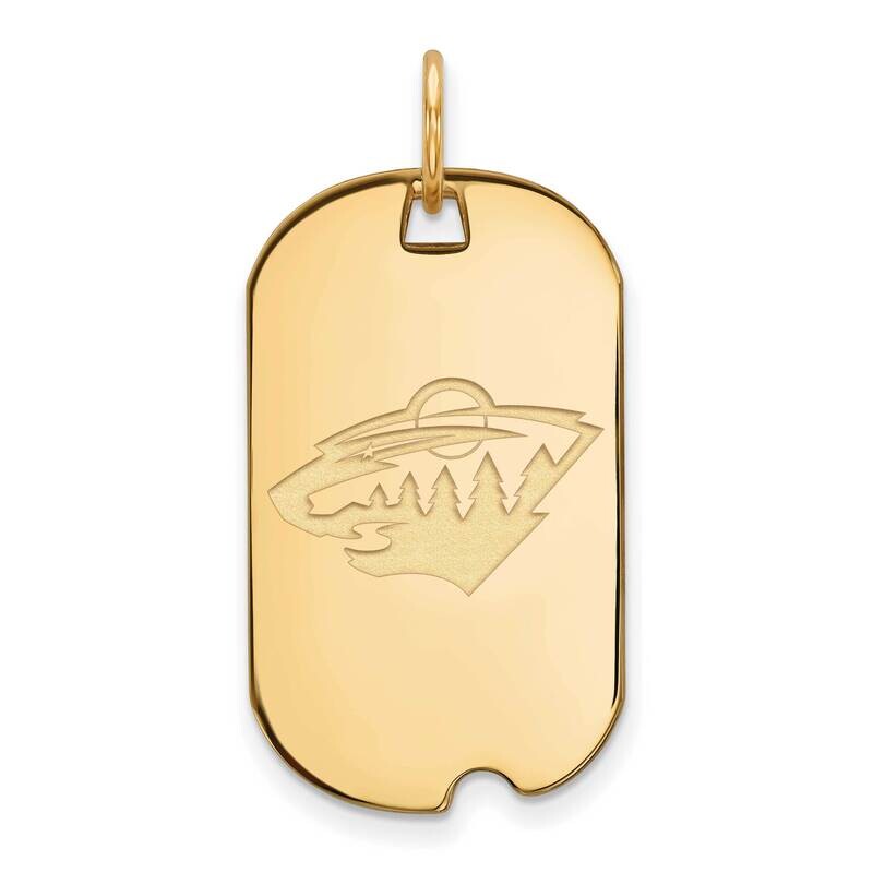 Minnesota Wild Small Dog Tag Gold-plated Sterling Silver GP032WIL