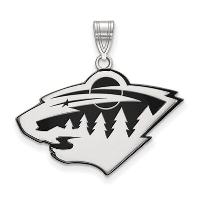 Minnesota Wild Large Enamel Pendant Sterling Silver SS029WIL, MPN: SS029WIL, 886774748283