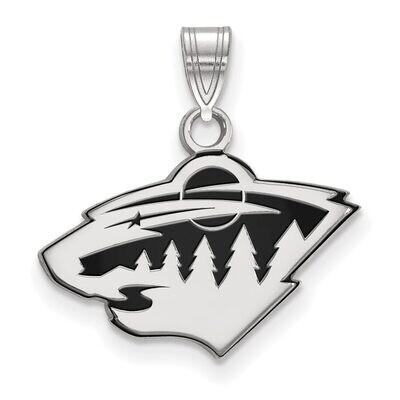 Minnesota Wild Small Enamel Pendant Sterling Silver SS017WIL, MPN: SS017WIL, 886774747750