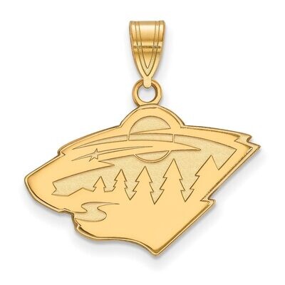 Minnesota Wild Medium Pendant 14k Yellow Gold 4Y003WIL, MPN: 4Y003WIL, 886774738635