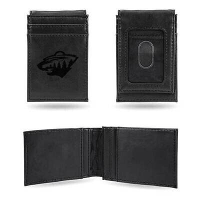 NHL Minnesota Wild Black Faux Leather Front Pocket Wallet GC7590, MPN: GC7590, 767345896711