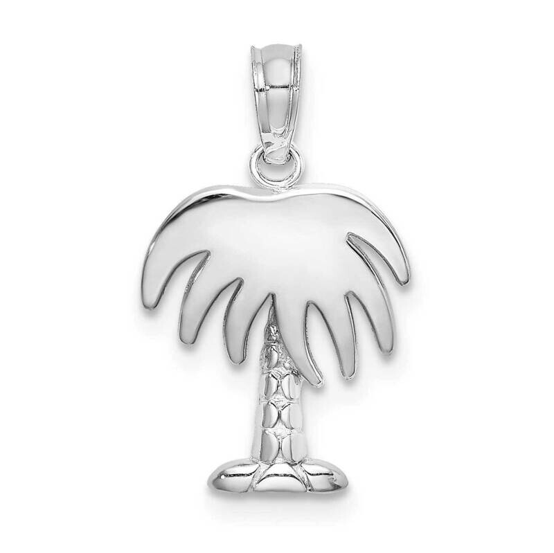 Charleston Palm Tree Charm 14k White Gold K8005W, MPN: K8005W, 637218133567