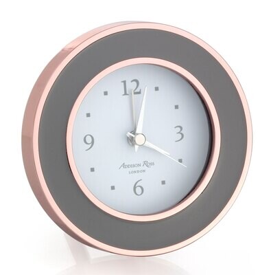 Addison Ross Rose Gold &amp; Taupe Alarm Clock 4 x 4 Inche-Gold Plating FR5551, MPN: FR5551, UPC/EAN: 5…