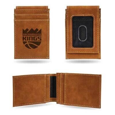 NBA Sacramento Kings Brown Faux Leather Front Pocket Wallet GC7489, MPN: GC7489, 767345895004