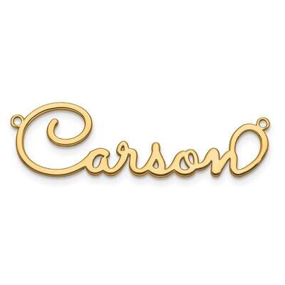 Polished Sacramento Font Name Plate Sterling Silver Gold-plated XNA1301GP, MPN: XNA1301GP,