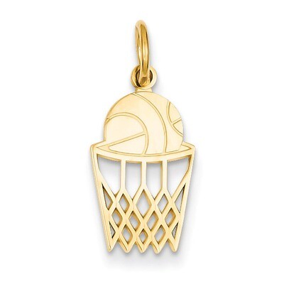 Basketball in Net Charm 14k Gold C580, MPN: C580, 886774091150