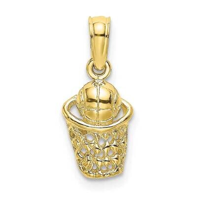Basketball with Net Charm 10k Gold 10K3592, MPN: 10K3592,