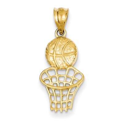 Basketball &amp; Net Charm 14k Gold C2664, MPN: C2664, 883957858104
