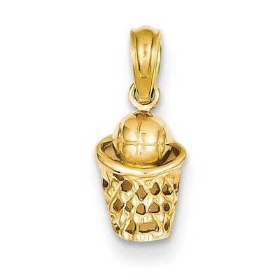 Basketball with Net Pendant 14k Gold K3592, MPN: K3592, 637218019045