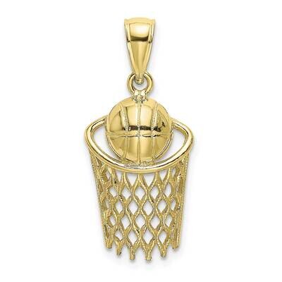 Basketball Net Charm 10k Gold Polished 10D1462, MPN: 10D1462,