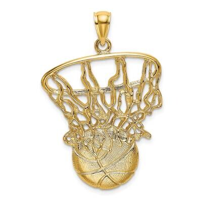 Swoosh Basketball Net Charm 14k Gold K8754, MPN: K8754, 637218020638