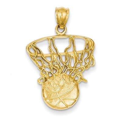 Swoosh Basketball and Net Pendant 14k Gold C3781, MPN: C3781, 637218020645