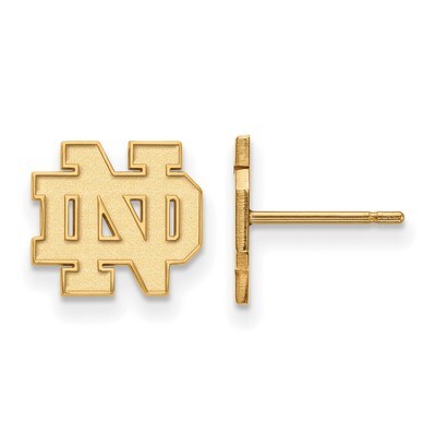 University of Notre Dame x-Small Post Earring Gold-plated Sterling Silver GP008UND, MPN: GP008UND, …