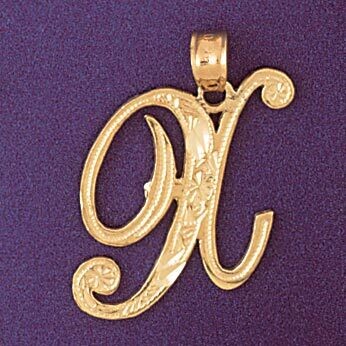 Dazzlers Jewelry Initial X Pendant Necklace Charm Bracelet in Yellow, White or Rose Gold 9566x, MPN…