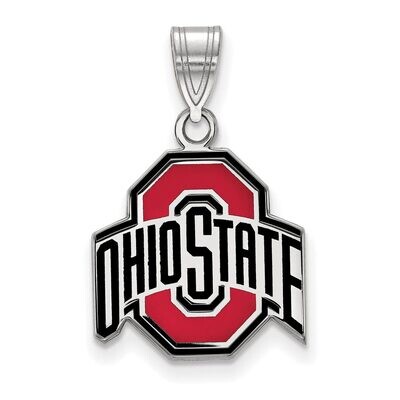 Ohio State University Medium Enamel Pendant Sterling Silver SS032OSU, MPN: SS032OSU, 886774693675