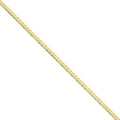 2.4mm Beveled Curb Chain 20 Inch 14k Gold FBU080-20, MPN: FBU080-20, 886774417301