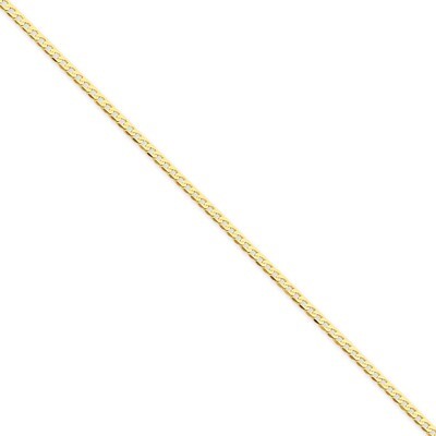2.2mm Beveled Curb Chain 16 Inch 14k Gold FBU060-16, MPN: FBU060-16, 886774417240