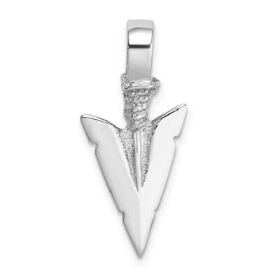Arrowhead Charm 14k White Gold 3-D K7165W, MPN: K7165W, 637218125876