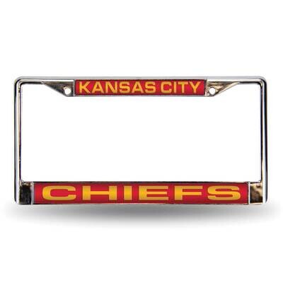 NFL Kansas City Chiefs Red Laser Chrome Car License Plate Frame GC7085, MPN: GC7085, 94746402501