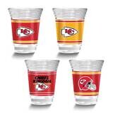 NFL Kansas City Chiefs 4-piece Shot Glass Set GM26125-CHF, MPN: GM26125-CHF, 737538033476