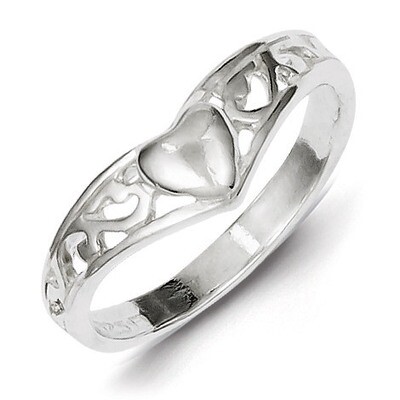 Heart Ring Sterling Silver QR103, MPN: QR103, 883957984070
