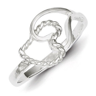 Heart Ring Sterling Silver QR105, MPN: QR105, 883957984100