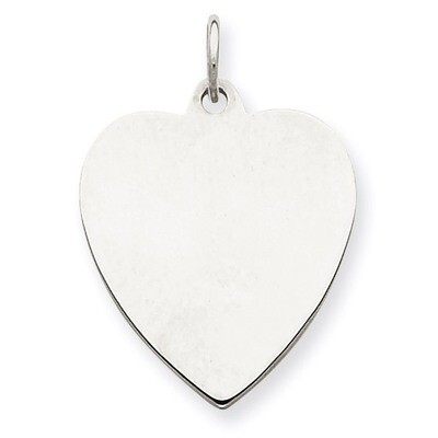 Heart Disc Charm Engravable Sterling Silver QM391/18, MPN: QM391/18, 883957585420