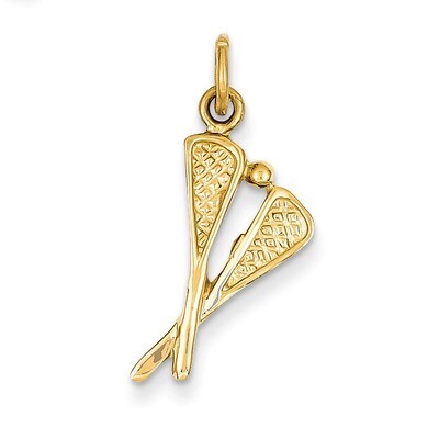 Lacrosse Sticks Charm 14k Gold Polished C2630, MPN: C2630, 883957857992