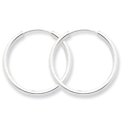 2mm Hoop Earrings Sterling Silver QE4369, MPN: QE4369, 883957929927