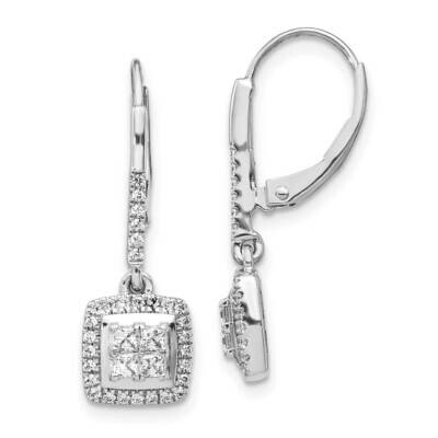 Cluster Earrings 14k White Gold Diamond EM4372-050-WA, MPN: EM4372-050-WA, 883957270951