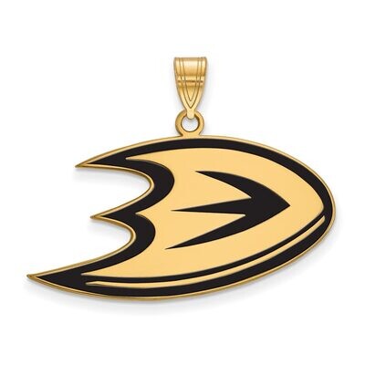 Anaheim Ducks Large Enamel Pendant Gold-plated Silver GP029MDU, MPN: GP029MDU, 886774744186