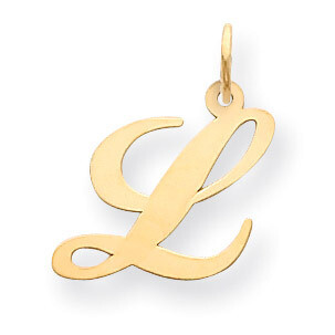 Initial L Charm 14K Gold Medium Fancy Script YC652L, MPN: YC652L, 886774136790