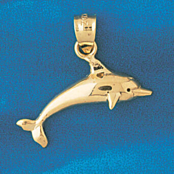 Dazzlers Jewelry Dolphin Pendant Necklace Charm Bracelet in Yellow, White or Rose Gold 433, MPN: DZ…
