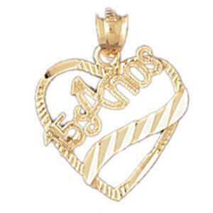 Dazzlers Jewelry Sweet Sixteen Pendant Necklace Charm Bracelet in Yellow, White or Rose Gold 10340,…