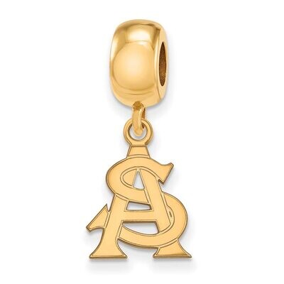 Arizona State University Bead Charm Small Dangle Gold-plated Silver GP035AZS, MPN: GP035AZS, 886774…