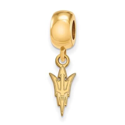 Arizona State University Bead Charm Small Dangle Gold-plated Silver GP023AZS, MPN: GP023AZS, 886774…