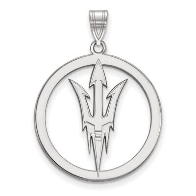 Arizona State University L Pendant in Circle Sterling Silver SS021AZS, MPN: SS021AZS, 886774677668