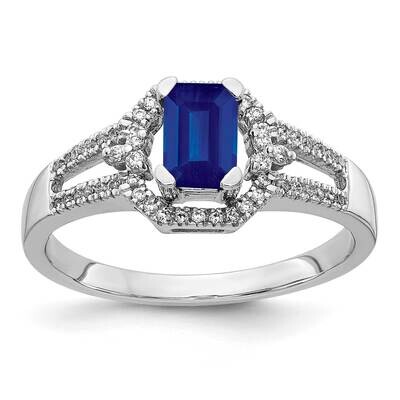Sapphire Ring 14k White Gold Diamond RM5747-SA-016-WA, MPN: RM5747-SA-016-WA, 883957719955