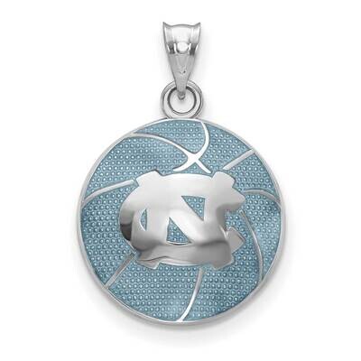University of North Carolina Domed Enameled Basketball Pendant Sterling Silver SS509UNC, MPN: SS509…