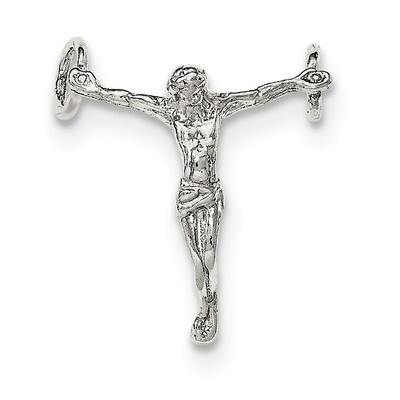 Mini Jesus Cross Chain Slide Sterling Silver Polished QC8347, MPN: QC8347, 191101362019