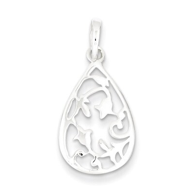Filigree Oval Pendant Sterling Silver QP2613, MPN: QP2613, 883957507231