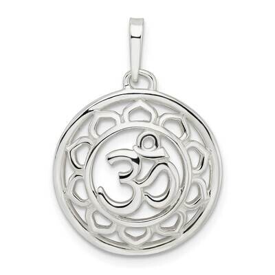 Filigree Om Spirituality Pendant Sterling Silver QP5548, MPN: QP5548,