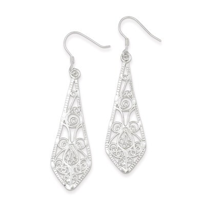 Filigree Earrings Sterling Silver QE2, MPN: QE2, 883957923437