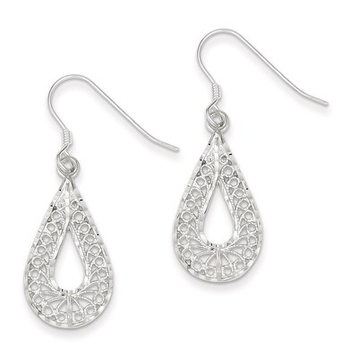 Filigree Earrings Sterling Silver QE19, MPN: QE19, 883957923192