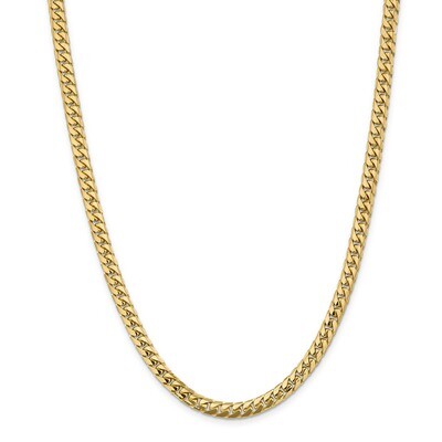 18 Inch 5.5mm Domed Curb Chain 14k Gold DCU180-18, MPN: DCU180-18, 886774419541